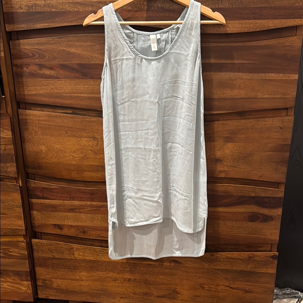 Elegant High Low Mint Green Silk Dress